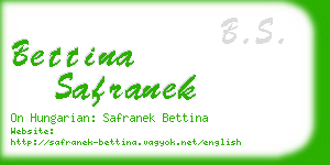 bettina safranek business card